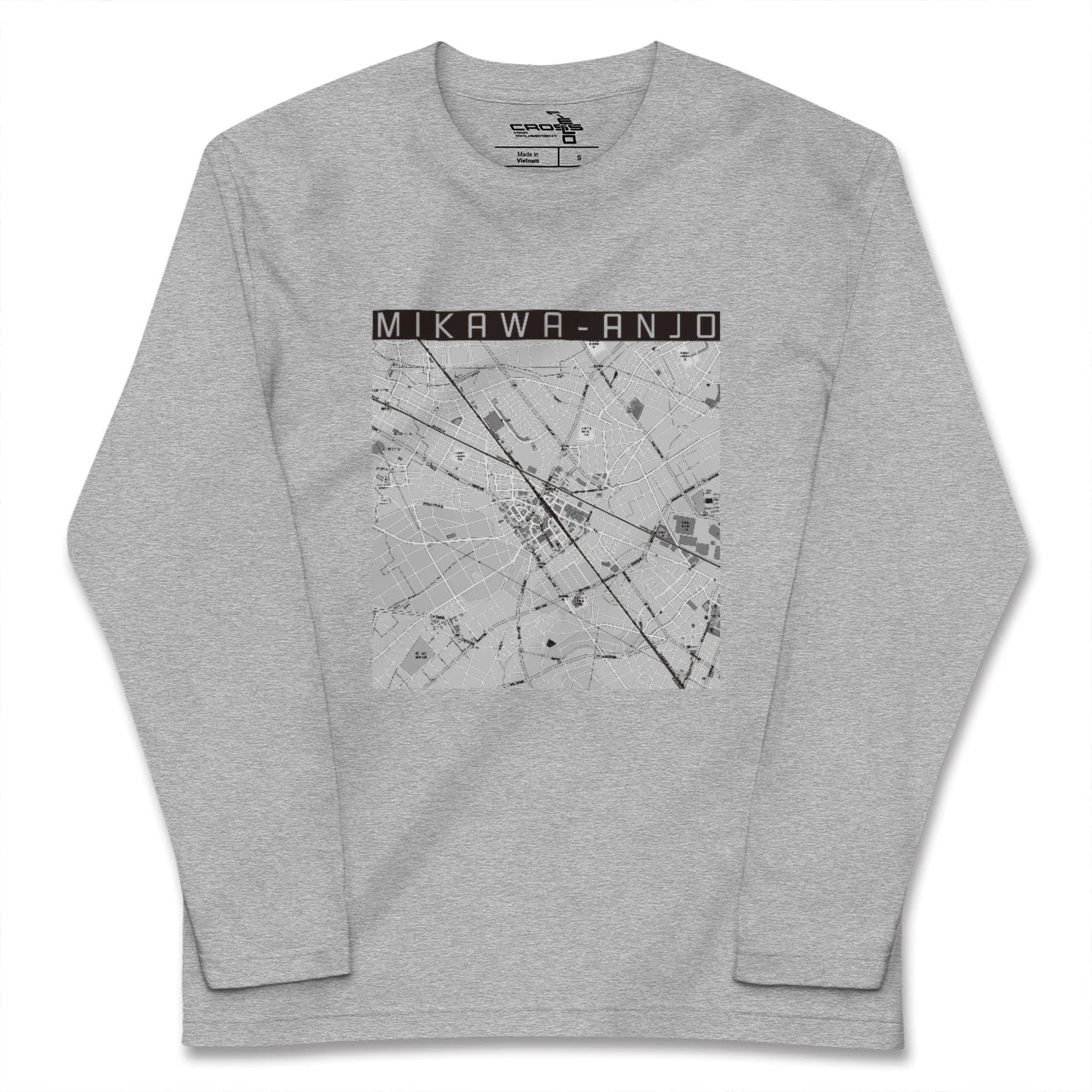 【三河安城(愛知県)】地図柄ロングスリーブTシャツ