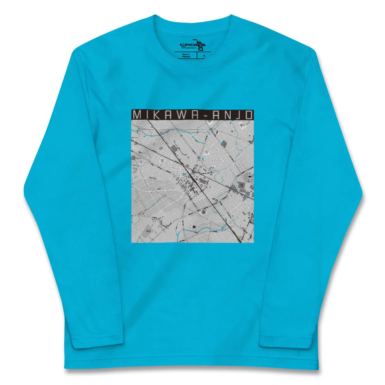 【三河安城(愛知県)】地図柄ロングスリーブTシャツ