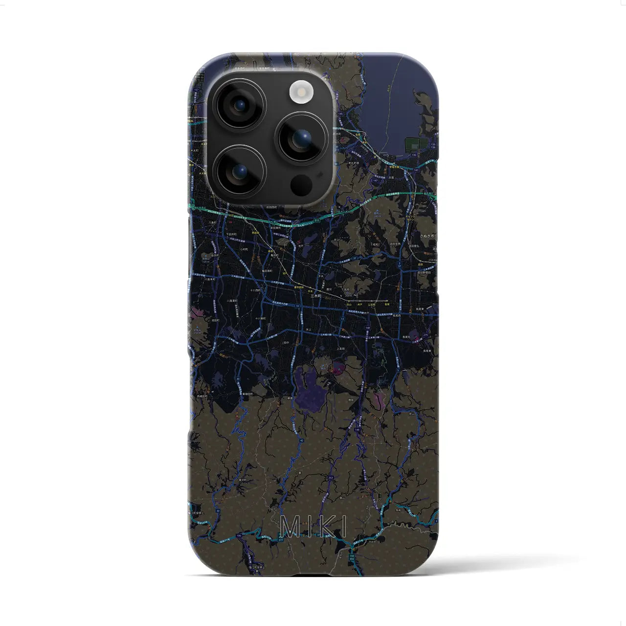 【三木(香川県)】地図柄iPhoneケース(バックカバータイプ)