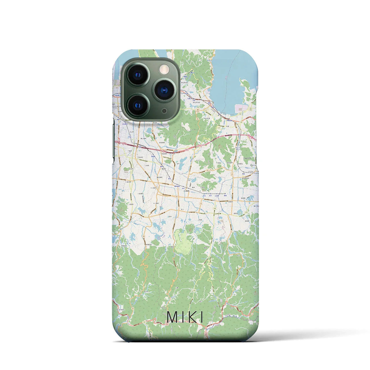 【三木(香川県)】地図柄iPhoneケース(バックカバータイプ)