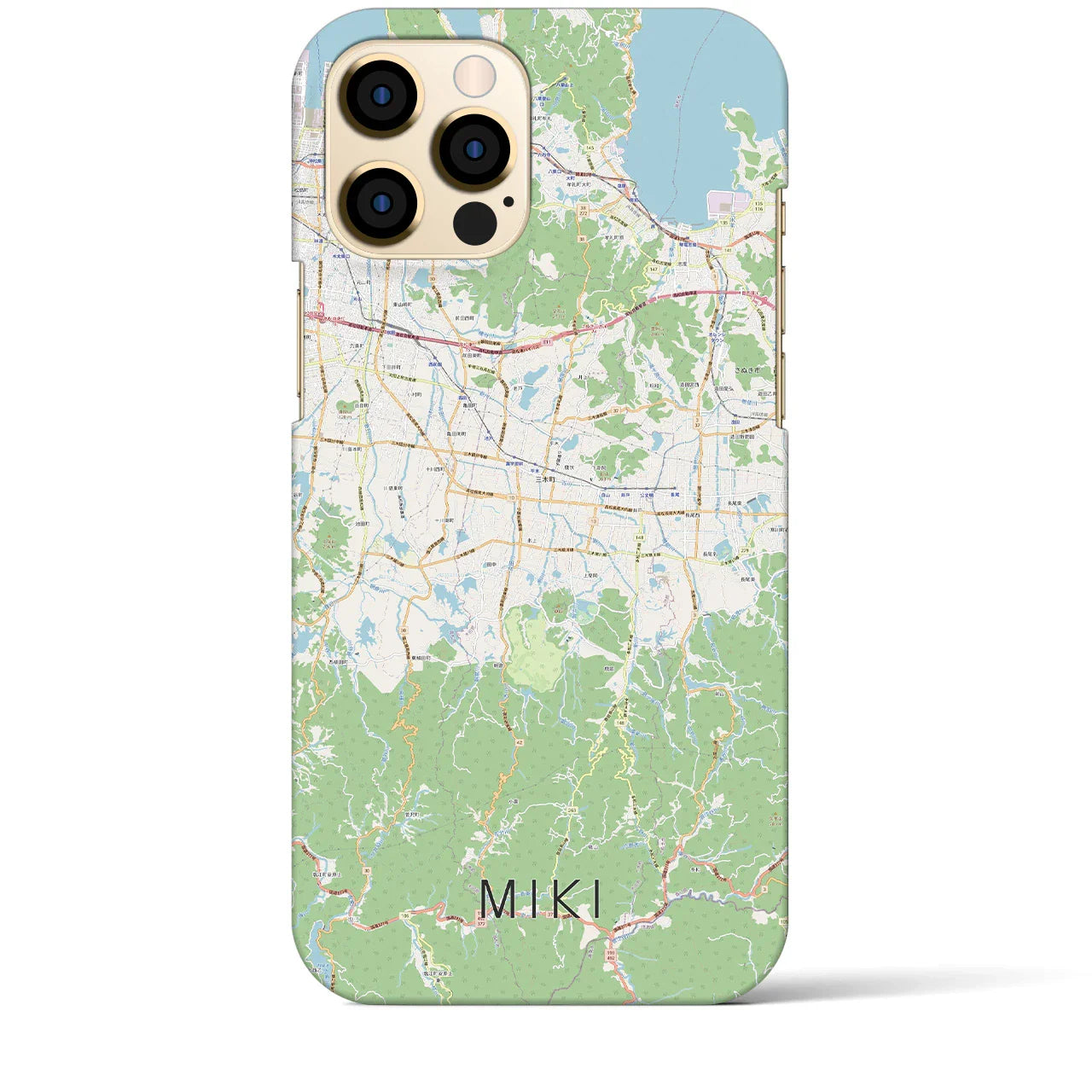 【三木(香川県)】地図柄iPhoneケース(バックカバータイプ)
