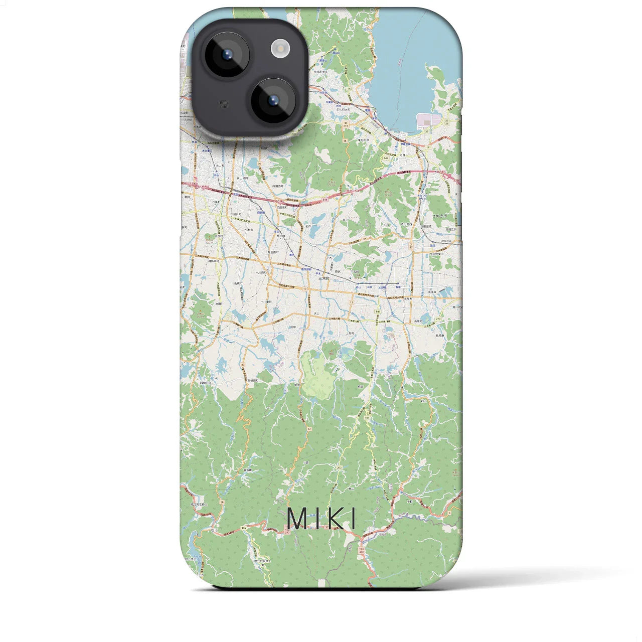 【三木(香川県)】地図柄iPhoneケース(バックカバータイプ)