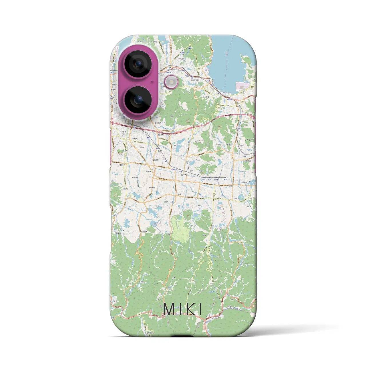 【三木(香川県)】地図柄iPhoneケース(バックカバータイプ)