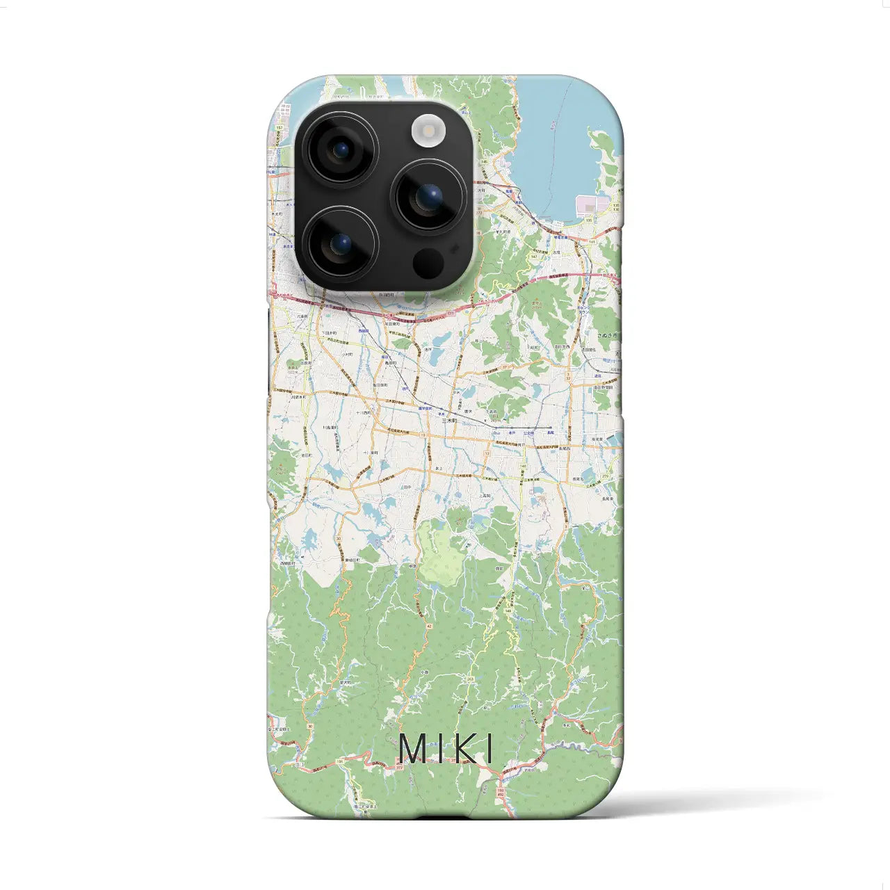 【三木(香川県)】地図柄iPhoneケース(バックカバータイプ)