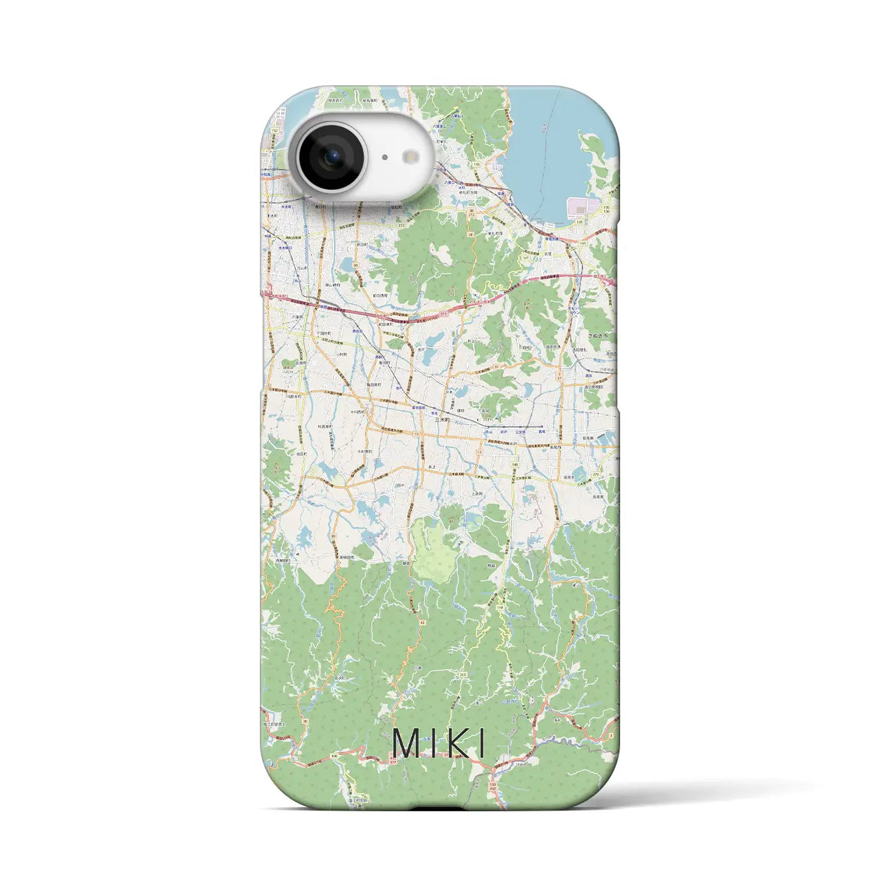 【三木(香川県)】地図柄iPhoneケース(バックカバータイプ)
