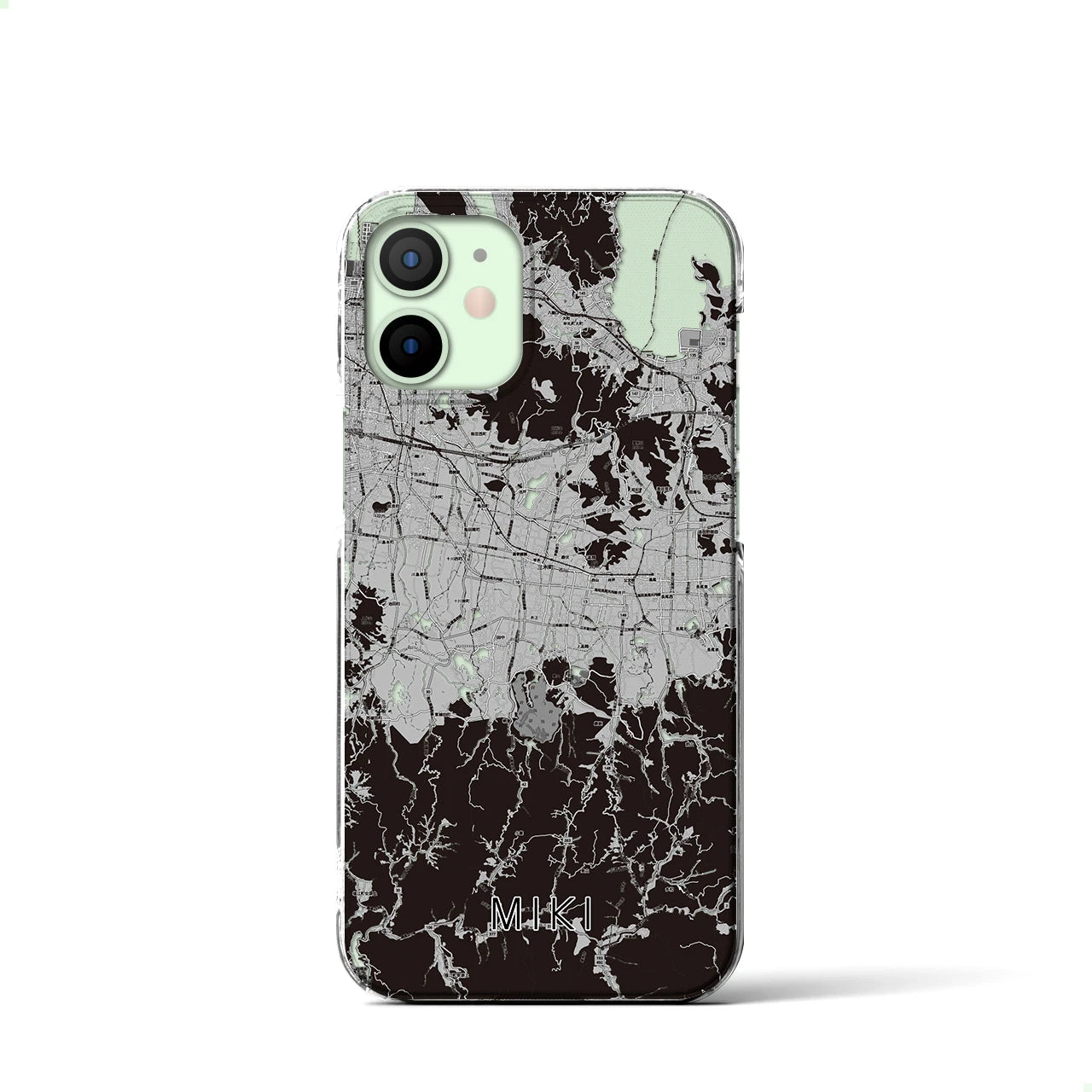 【三木(香川県)】地図柄iPhoneケース(クリアタイプ)