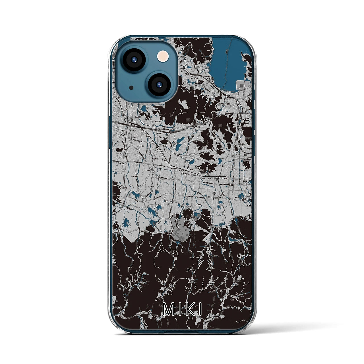 【三木(香川県)】地図柄iPhoneケース(クリアタイプ)