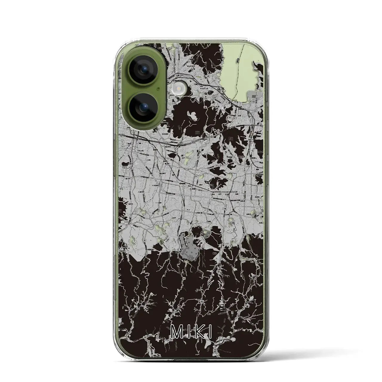 【三木(香川県)】地図柄iPhoneケース(クリアタイプ)