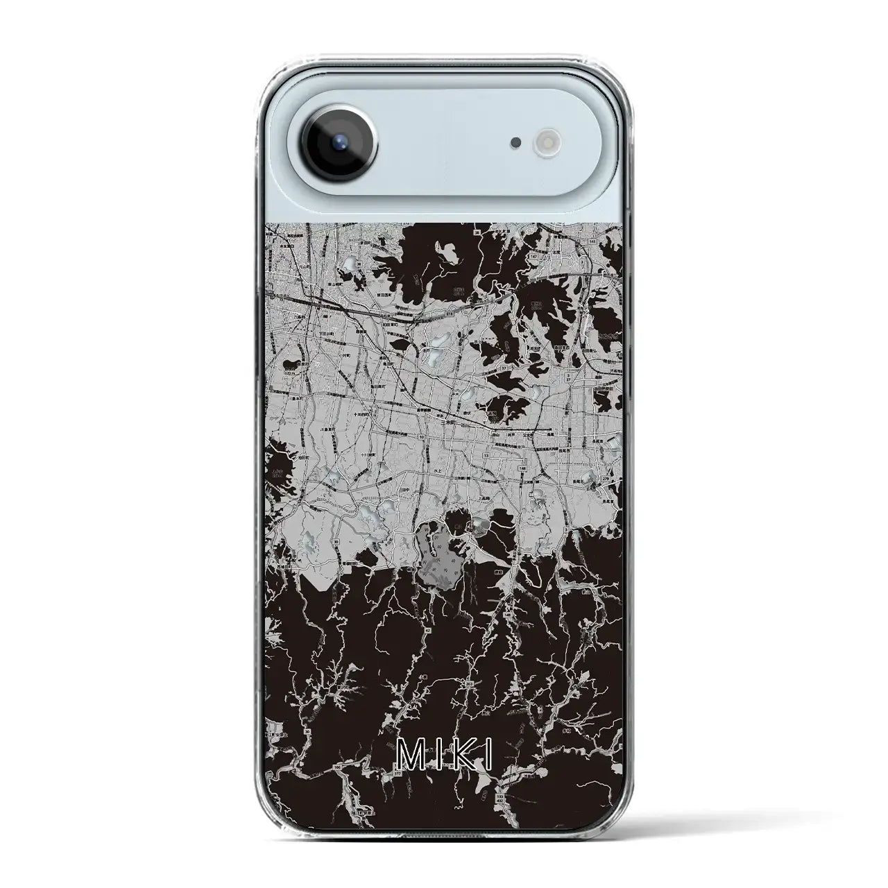 【三木(香川県)】地図柄iPhoneケース(クリアタイプ)