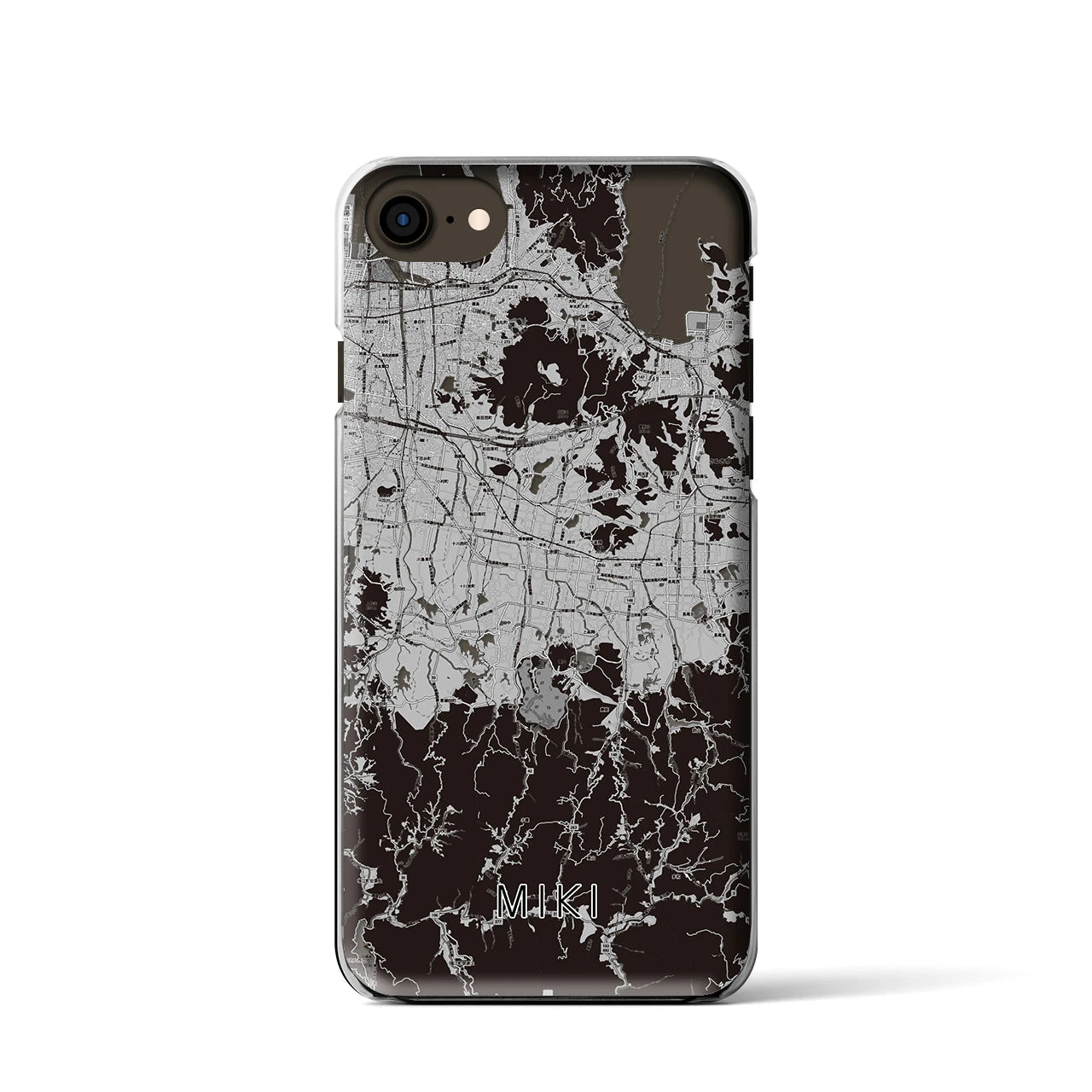 【三木(香川県)】地図柄iPhoneケース(クリアタイプ)