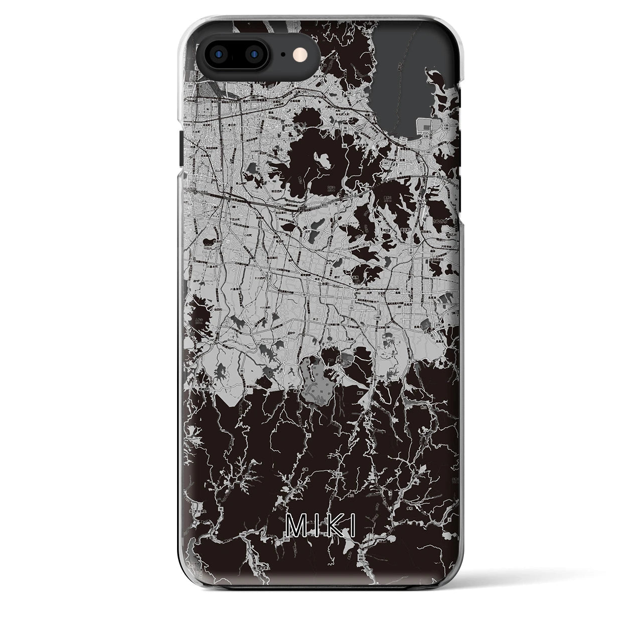 【三木(香川県)】地図柄iPhoneケース(クリアタイプ)