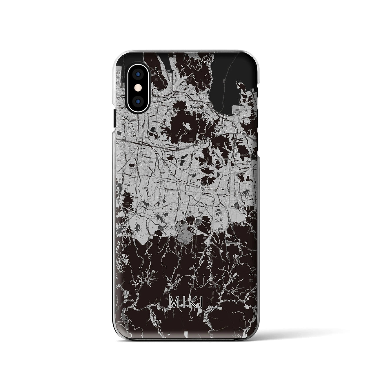 【三木(香川県)】地図柄iPhoneケース(クリアタイプ)