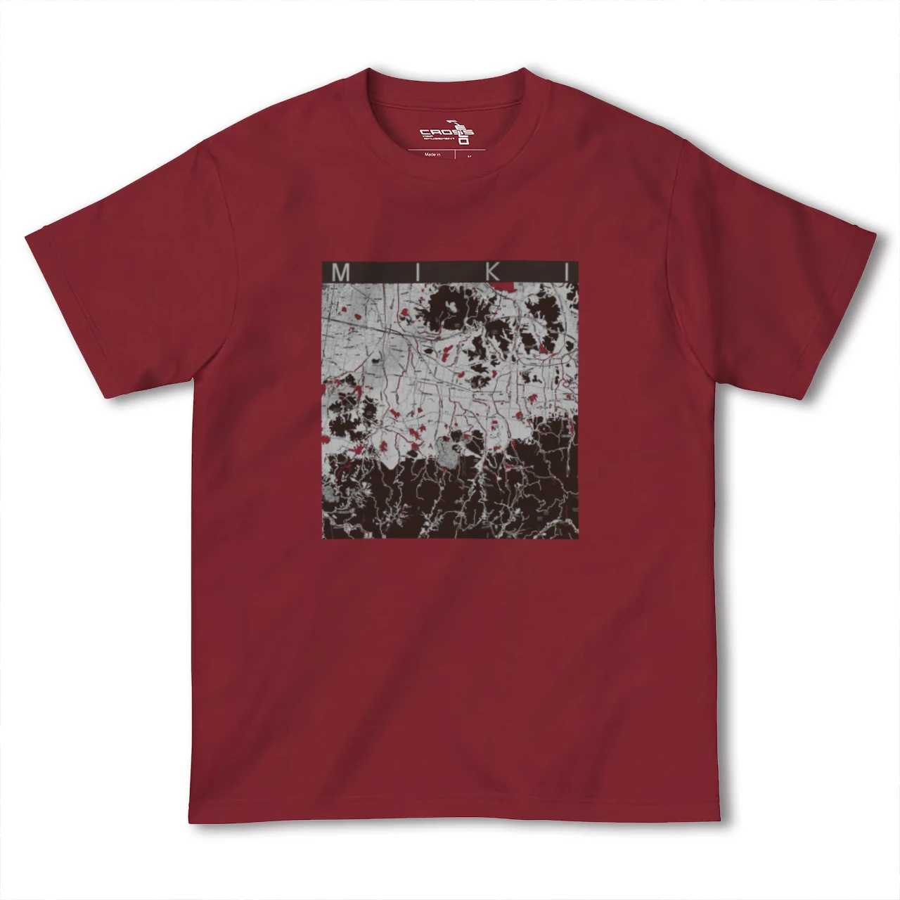【三木(香川県)(香川県)】地図柄ヘビーウェイトTシャツ