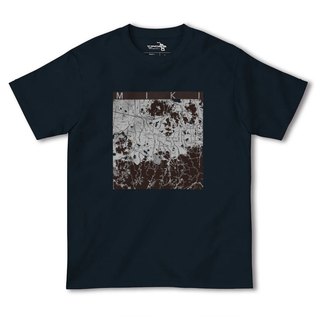 【三木(香川県)(香川県)】地図柄ヘビーウェイトTシャツ