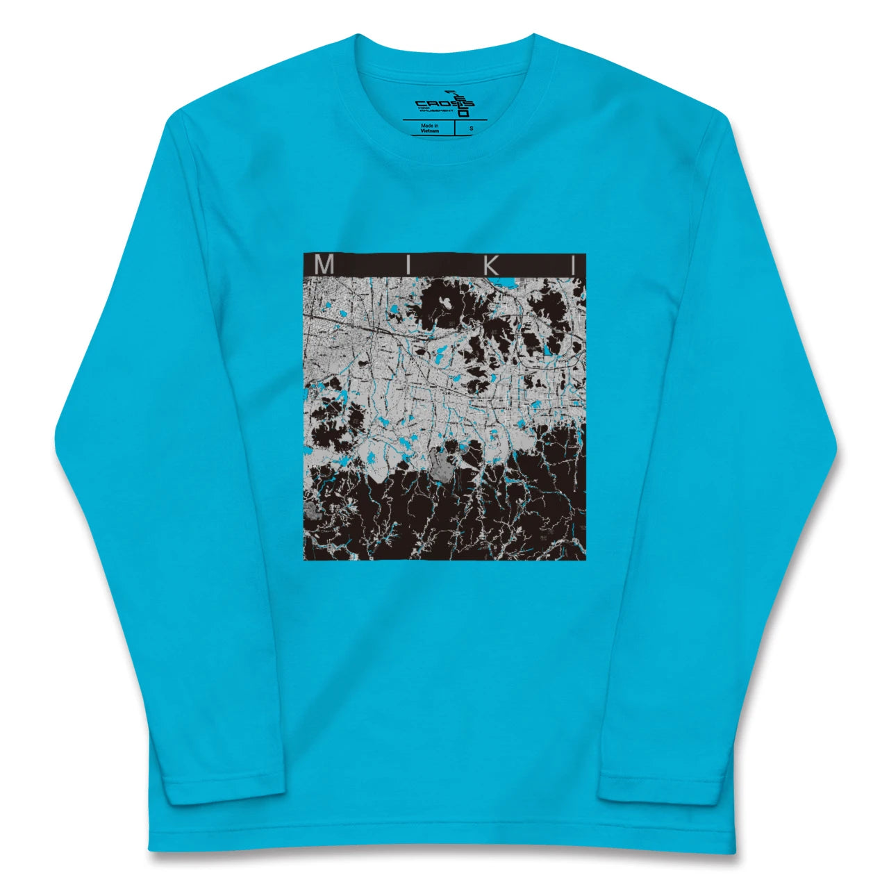 【三木(香川県)(香川県)】地図柄ロングスリーブTシャツ