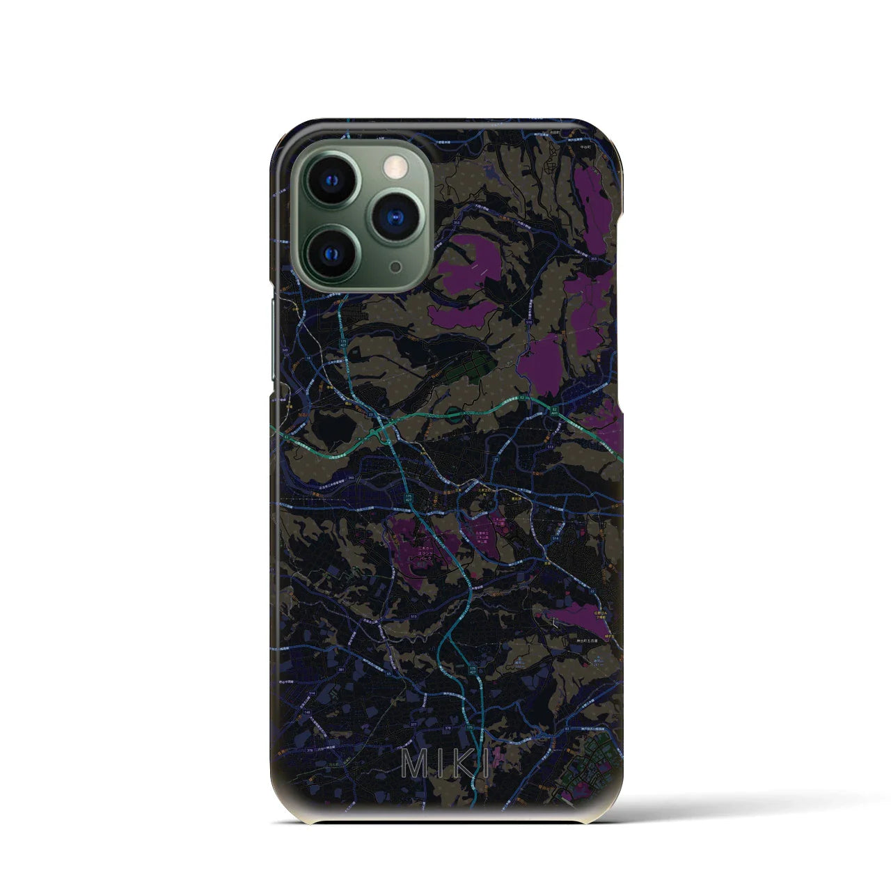 【三木(兵庫県)】地図柄iPhoneケース(バックカバータイプ)