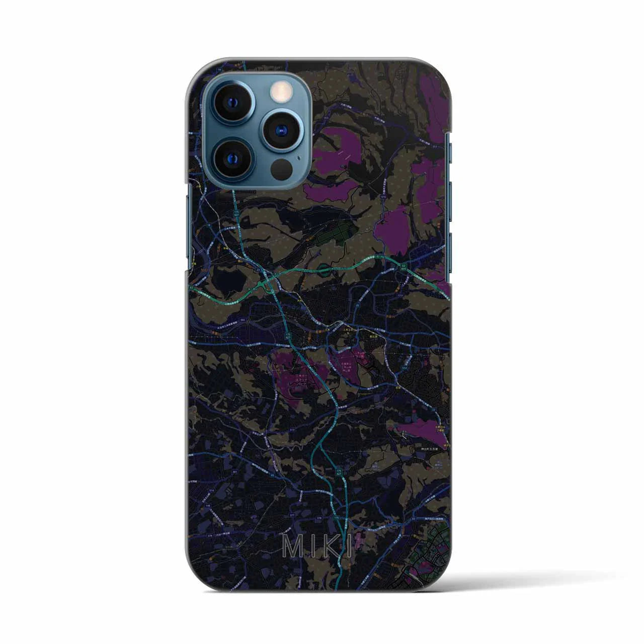 【三木(兵庫県)】地図柄iPhoneケース(バックカバータイプ)