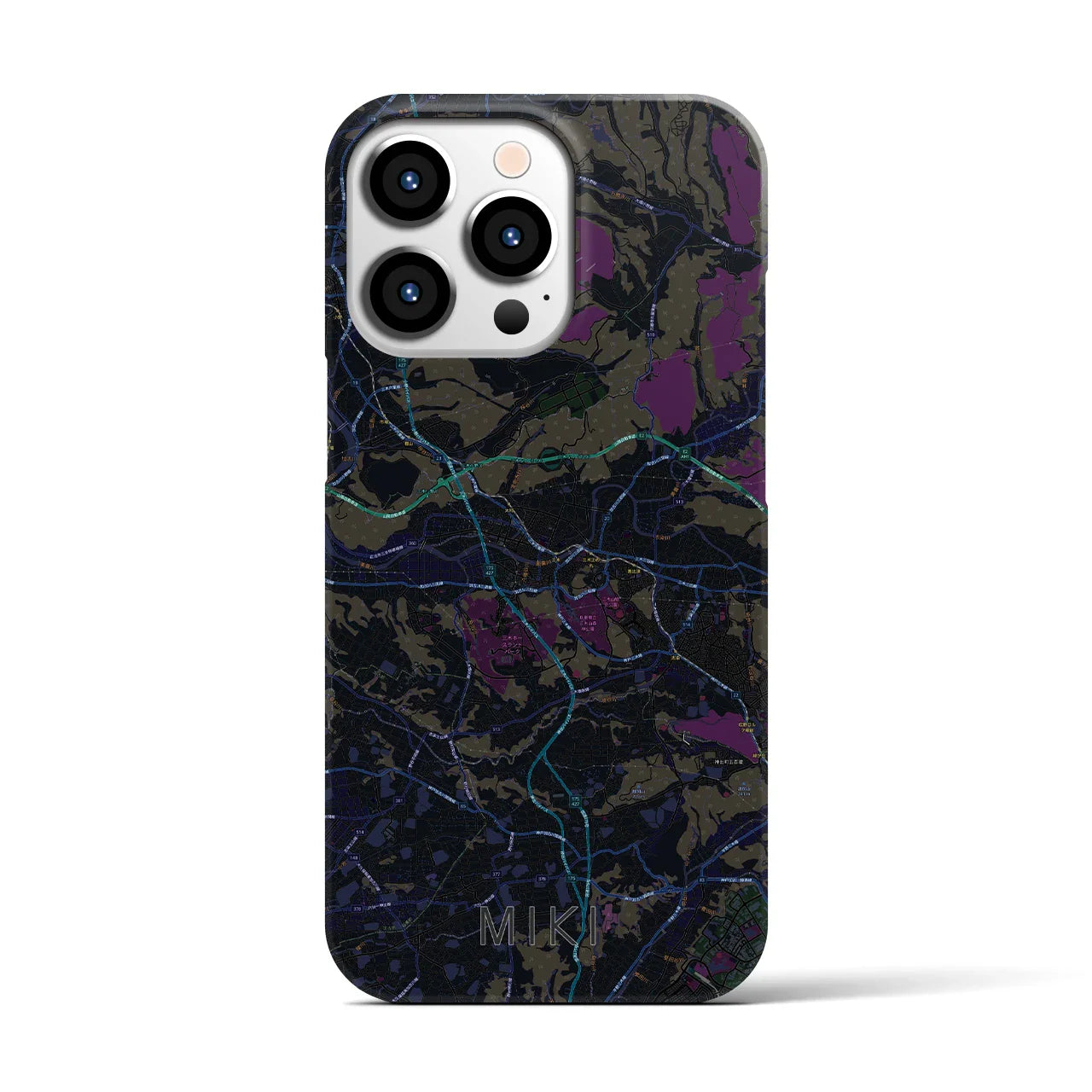 【三木(兵庫県)】地図柄iPhoneケース(バックカバータイプ)