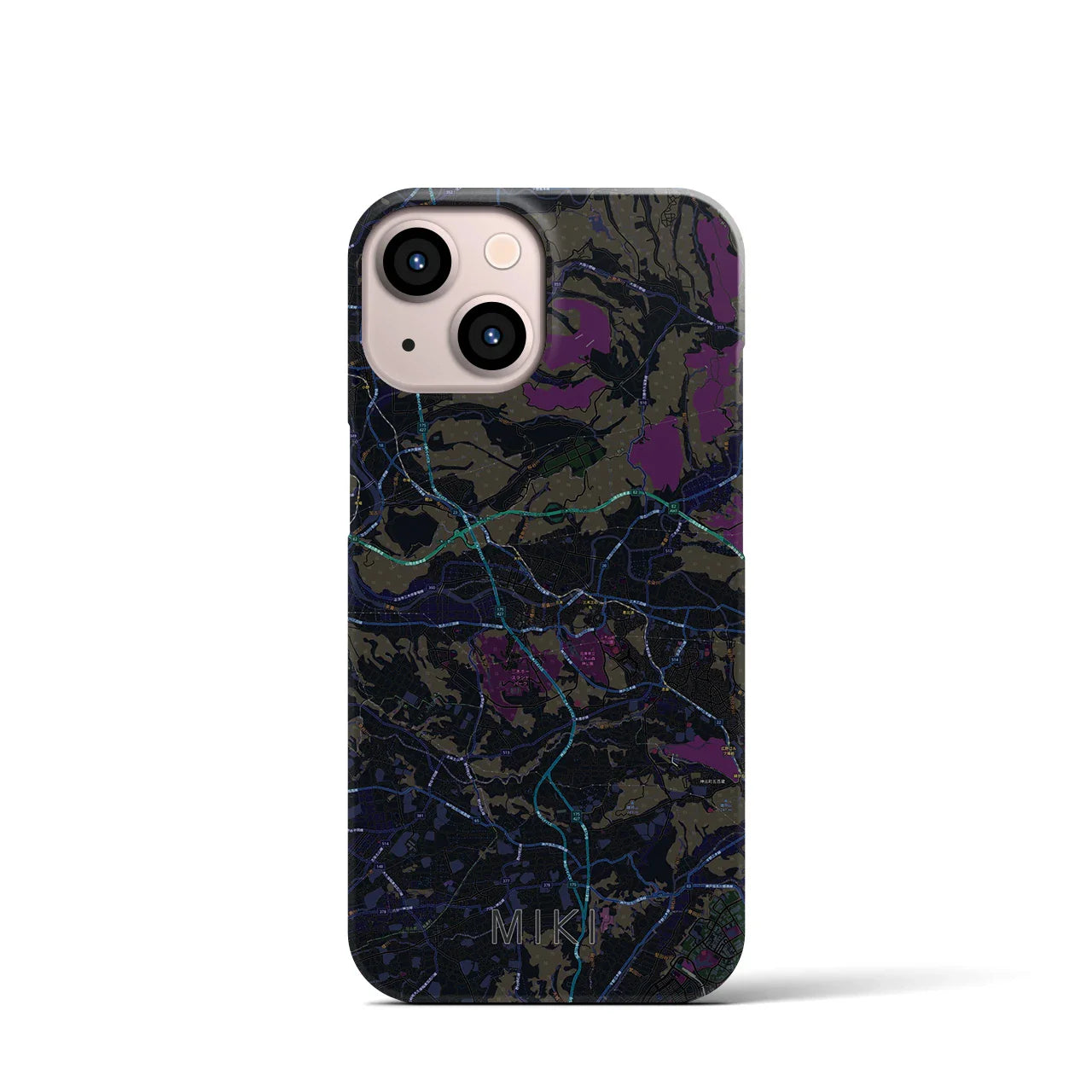 【三木(兵庫県)】地図柄iPhoneケース(バックカバータイプ)