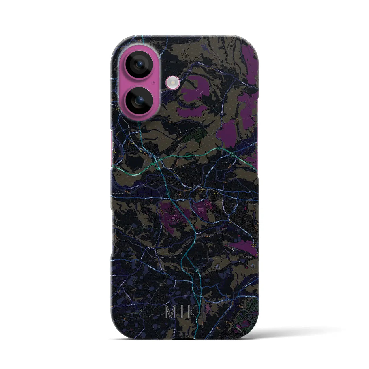 【三木(兵庫県)】地図柄iPhoneケース(バックカバータイプ)