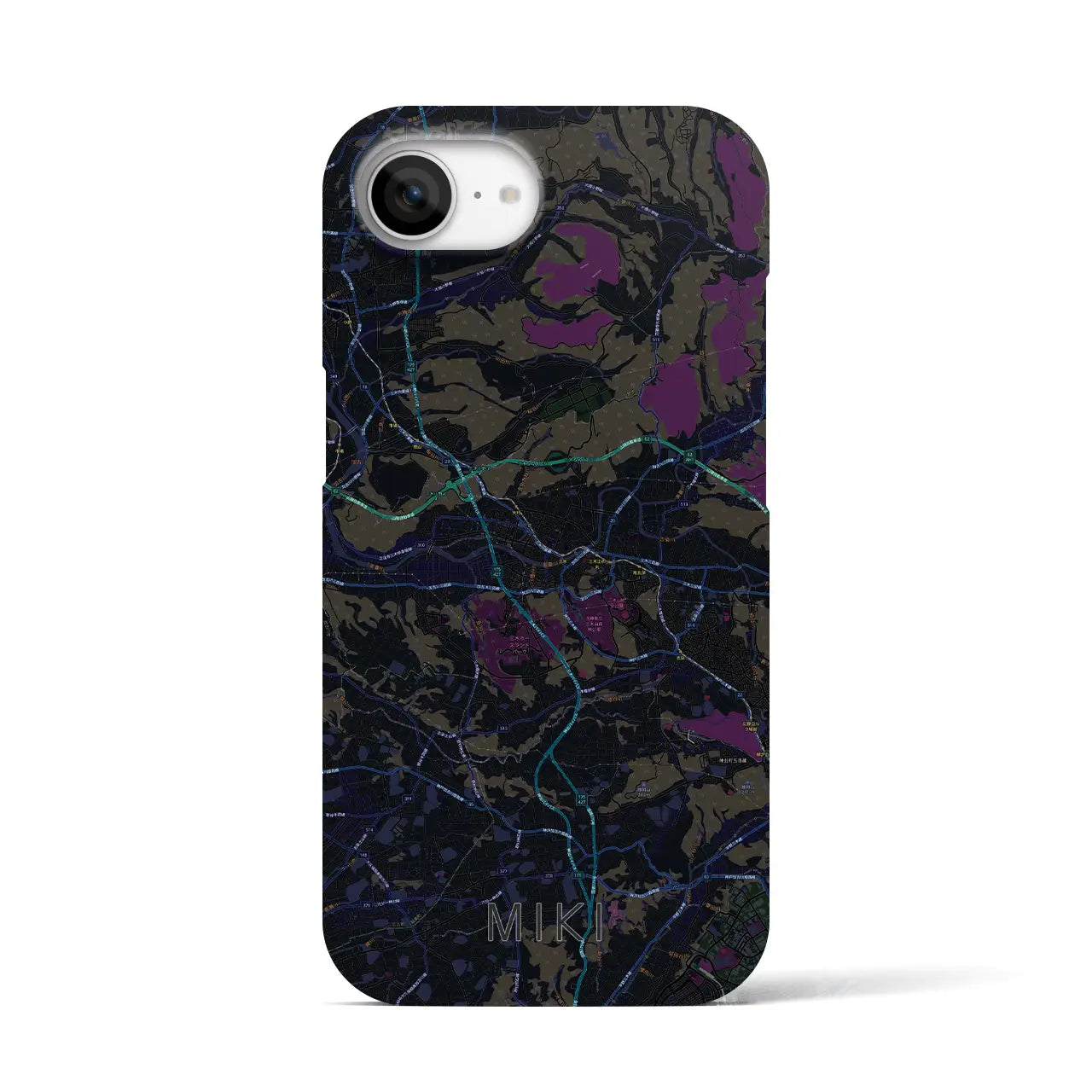 【三木(兵庫県)】地図柄iPhoneケース(バックカバータイプ)