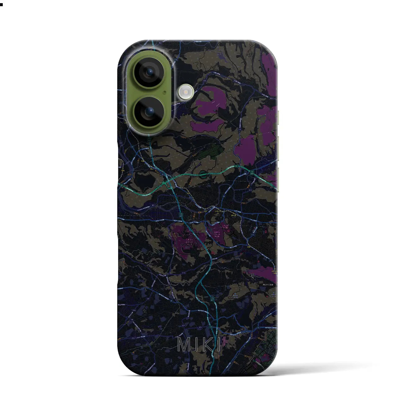 【三木(兵庫県)】地図柄iPhoneケース(バックカバータイプ)