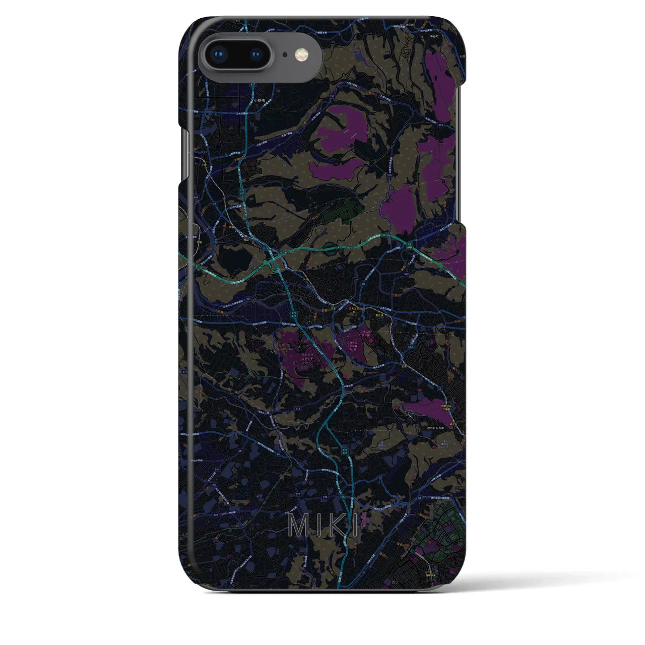 【三木(兵庫県)】地図柄iPhoneケース(バックカバータイプ)