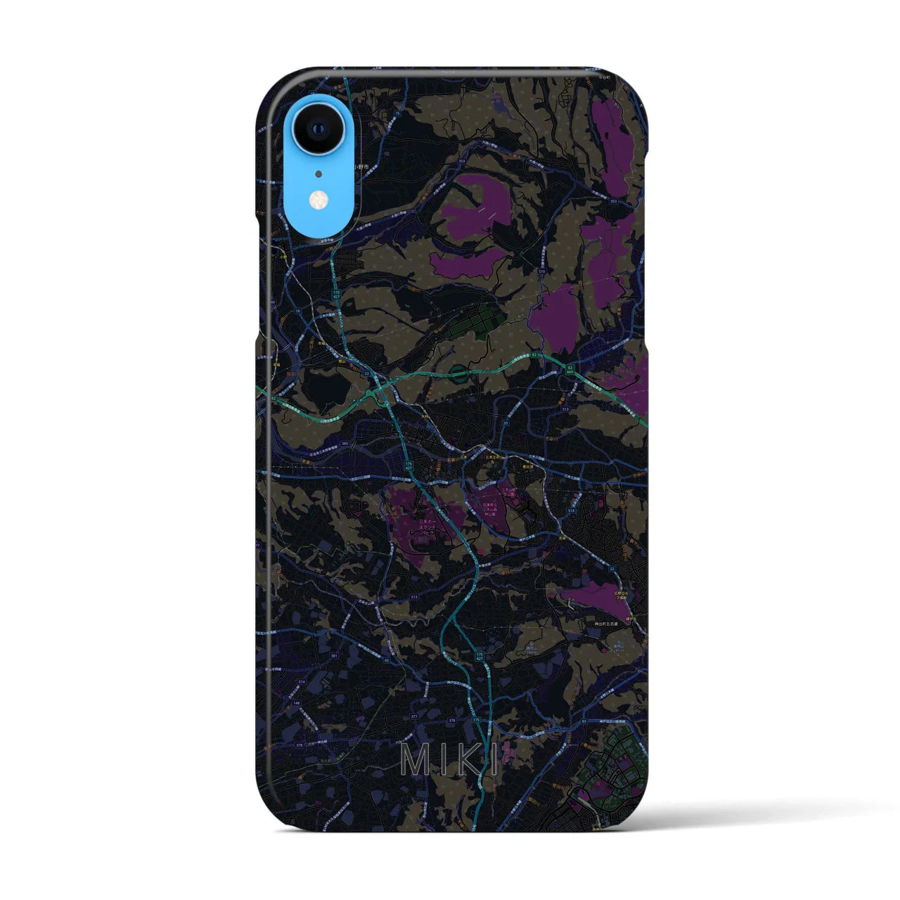 【三木(兵庫県)】地図柄iPhoneケース(バックカバータイプ)
