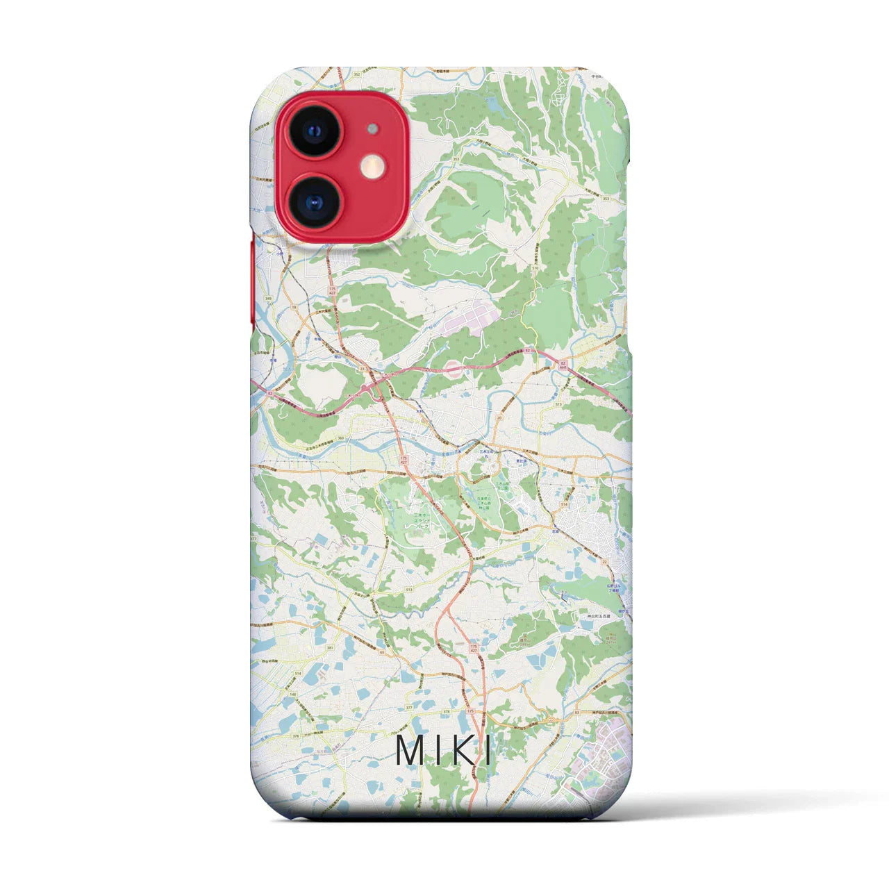 【三木(兵庫県)】地図柄iPhoneケース(バックカバータイプ)