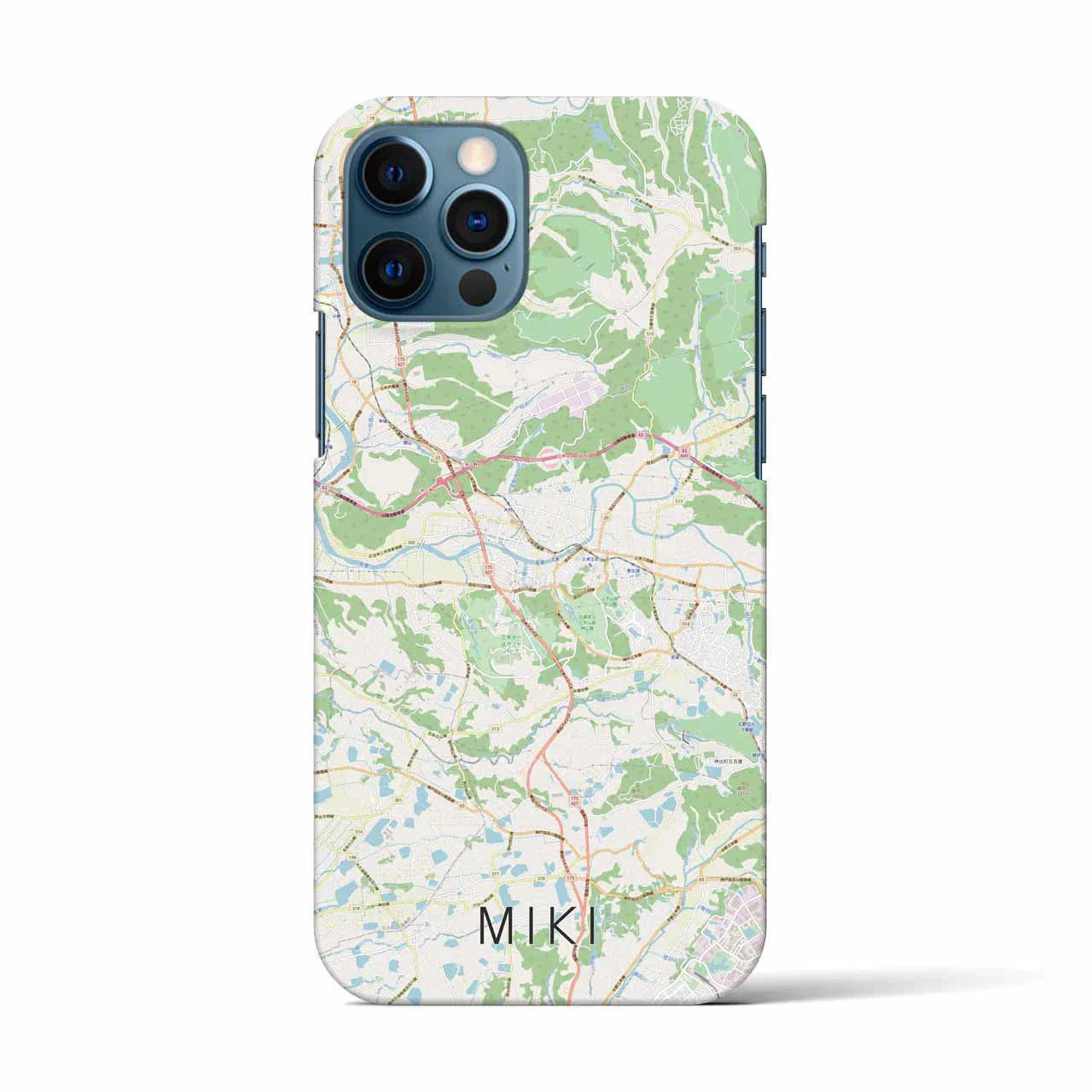 【三木(兵庫県)】地図柄iPhoneケース(バックカバータイプ)