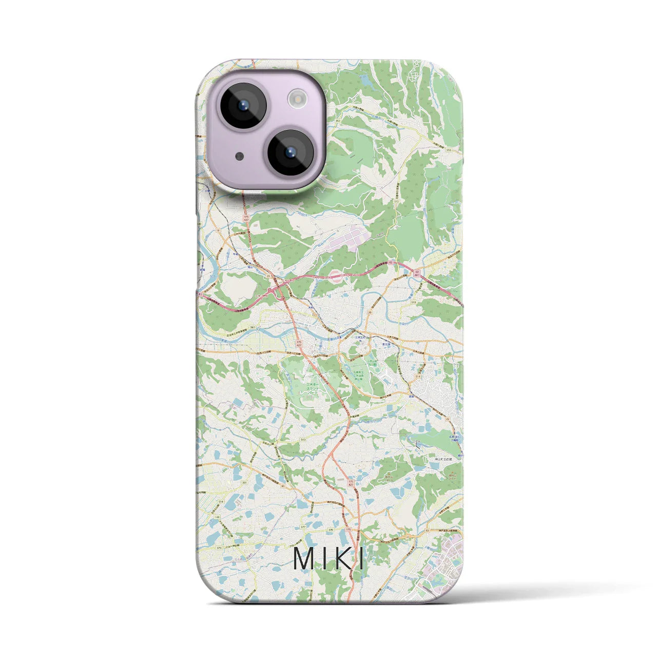 【三木(兵庫県)】地図柄iPhoneケース(バックカバータイプ)