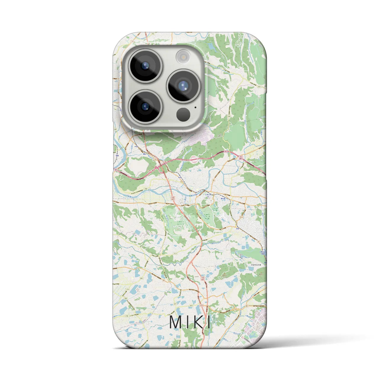 【三木(兵庫県)】地図柄iPhoneケース(バックカバータイプ)