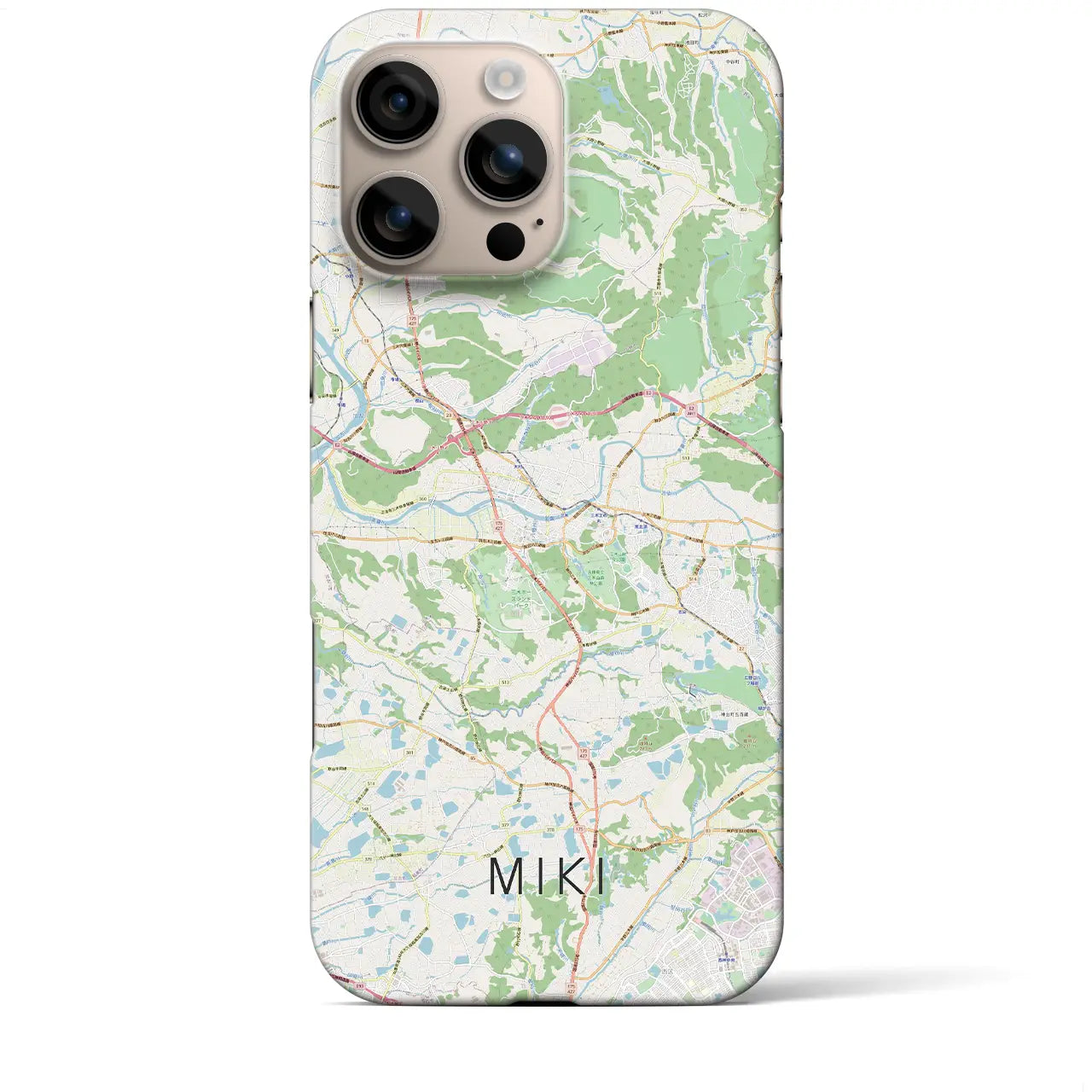 【三木(兵庫県)】地図柄iPhoneケース(バックカバータイプ)