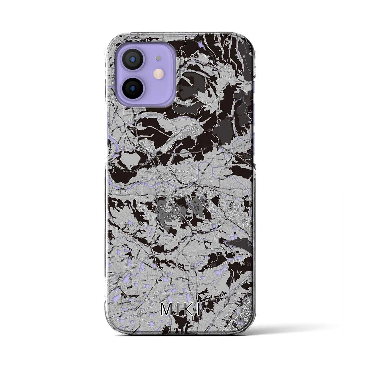 【三木(兵庫県)】地図柄iPhoneケース(クリアタイプ)