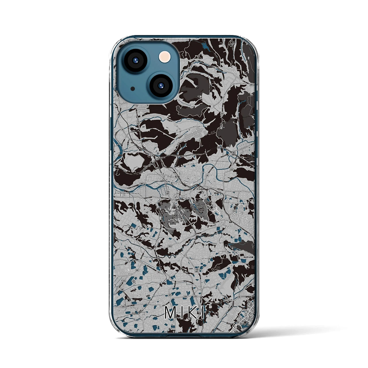 【三木(兵庫県)】地図柄iPhoneケース(クリアタイプ)