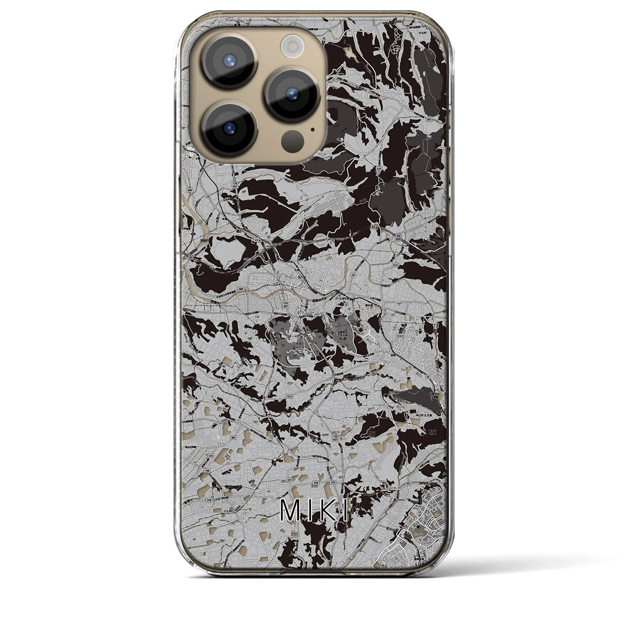 【三木(兵庫県)】地図柄iPhoneケース(クリアタイプ)