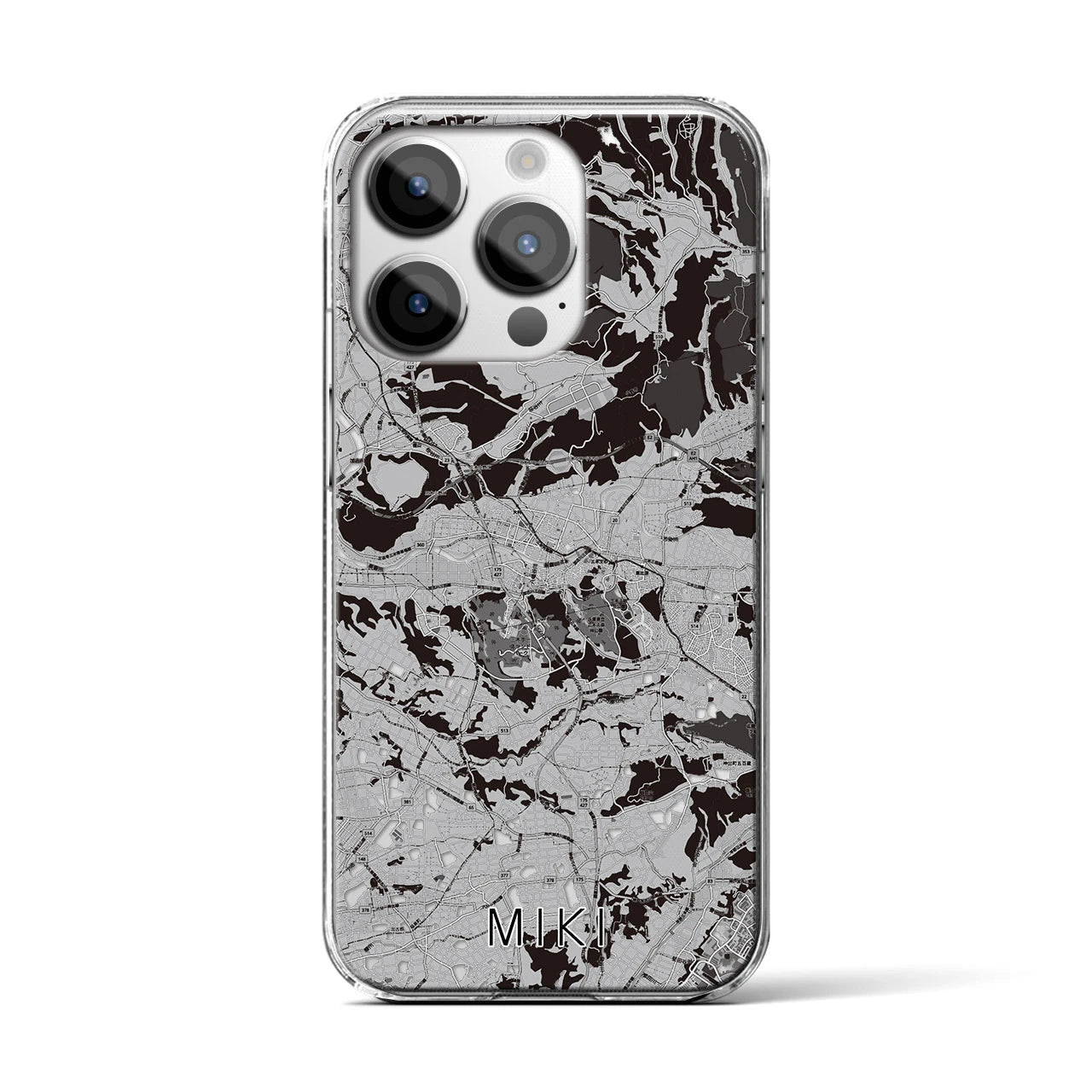 【三木(兵庫県)】地図柄iPhoneケース(クリアタイプ)