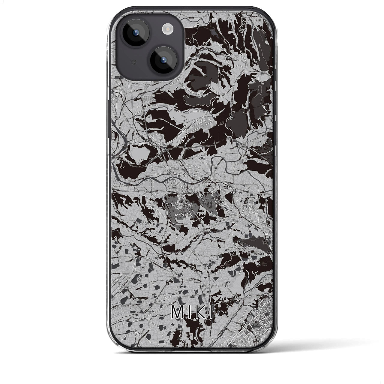 【三木(兵庫県)】地図柄iPhoneケース(クリアタイプ)