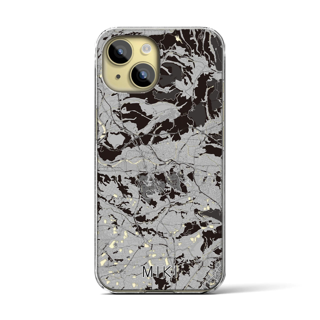 【三木(兵庫県)】地図柄iPhoneケース(クリアタイプ)