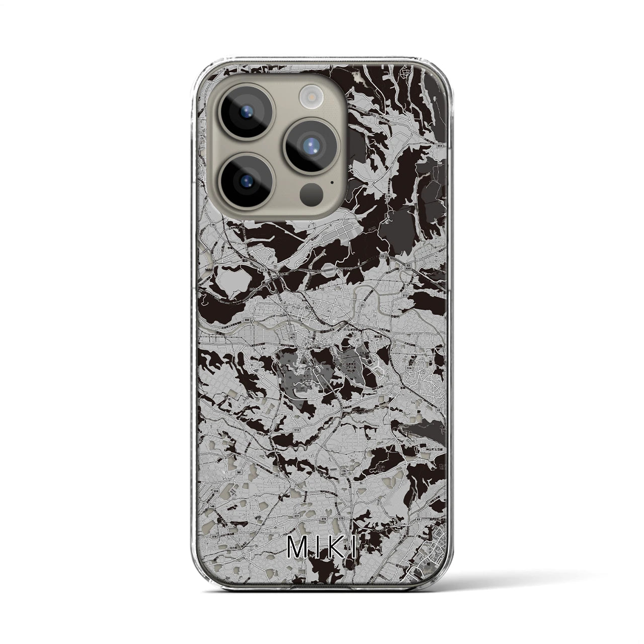 【三木(兵庫県)】地図柄iPhoneケース(クリアタイプ)