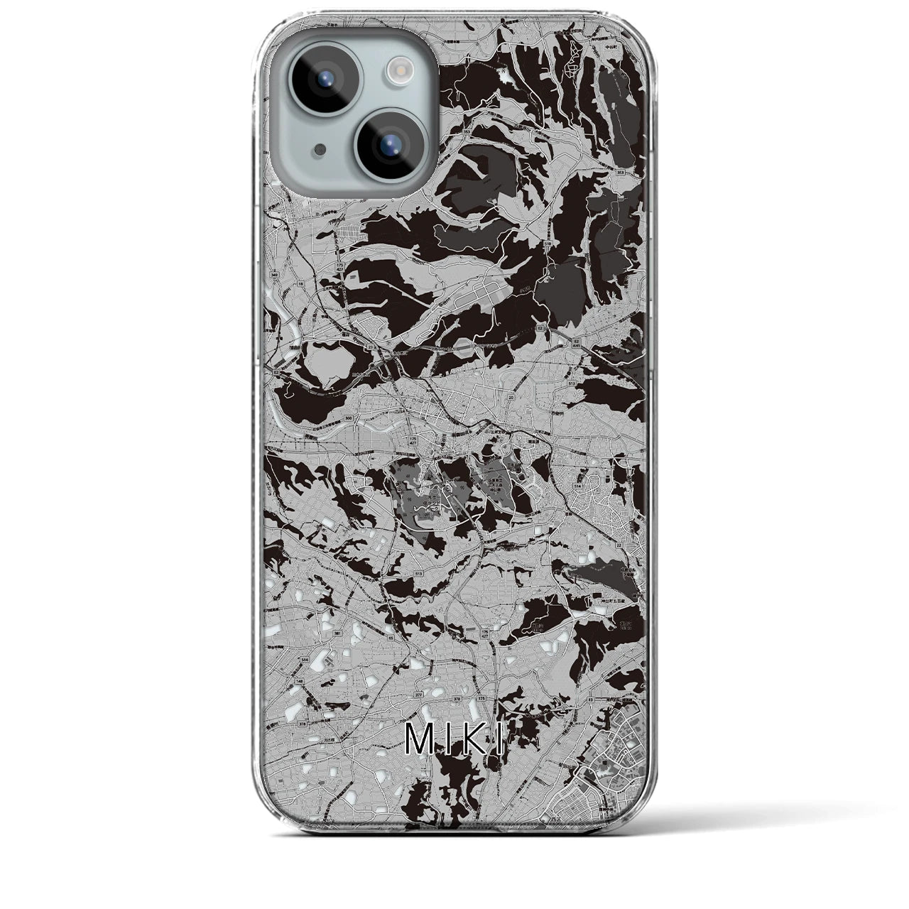 【三木(兵庫県)】地図柄iPhoneケース(クリアタイプ)