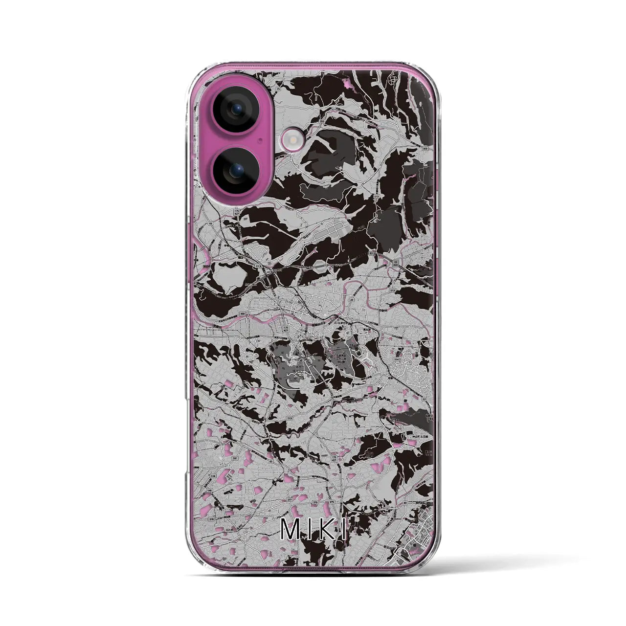 【三木(兵庫県)】地図柄iPhoneケース(クリアタイプ)