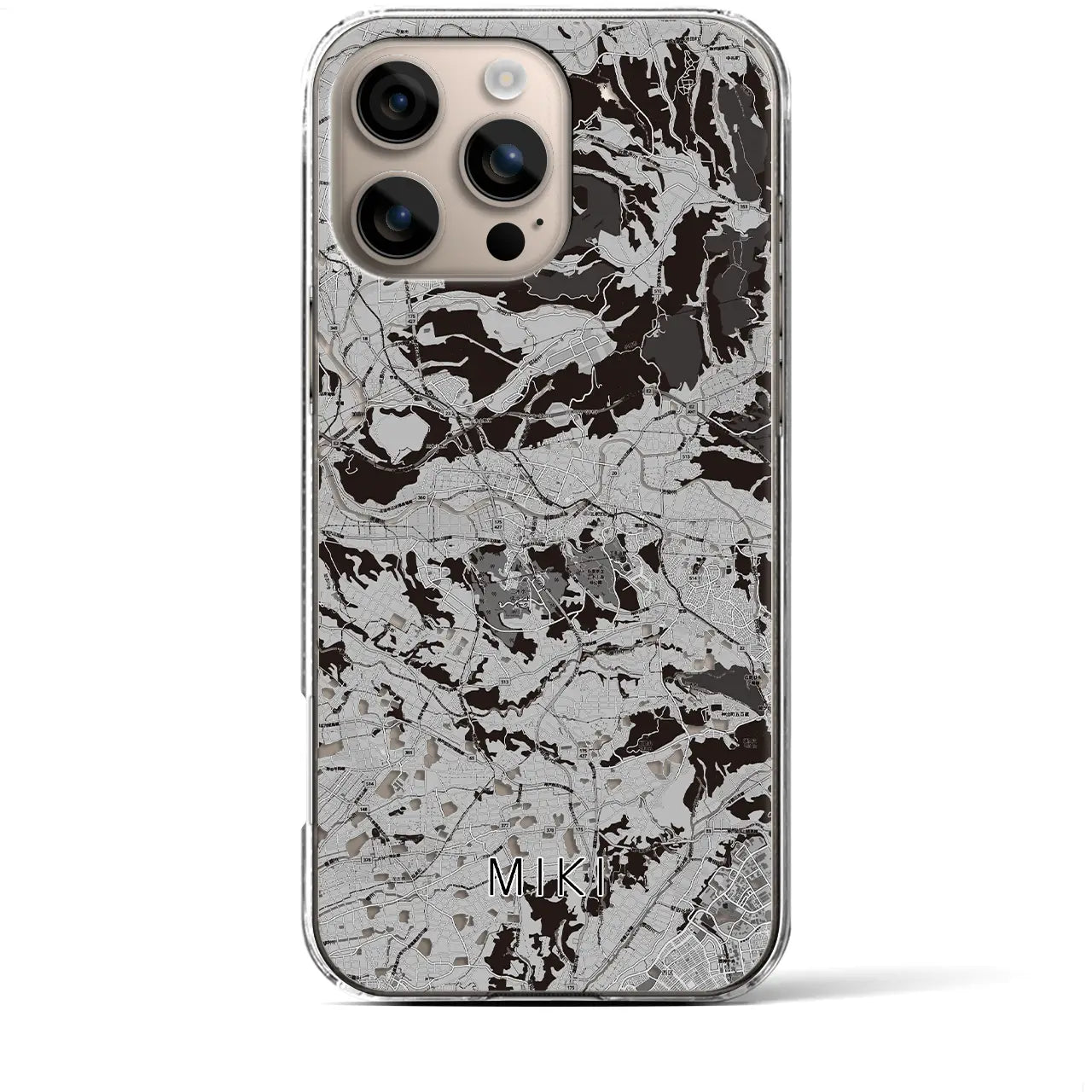 【三木(兵庫県)】地図柄iPhoneケース(クリアタイプ)