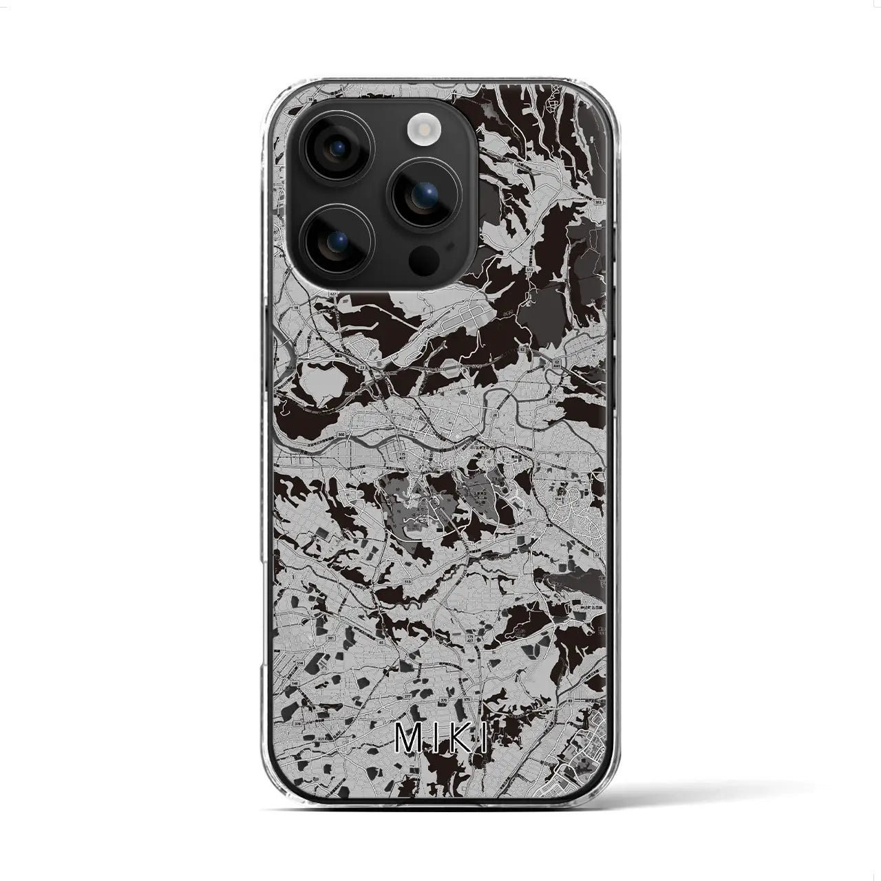 【三木(兵庫県)】地図柄iPhoneケース(クリアタイプ)