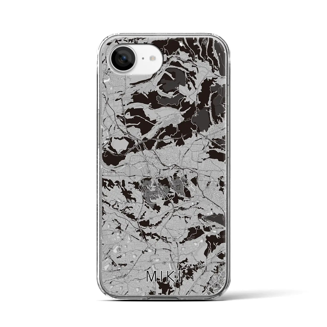 【三木(兵庫県)】地図柄iPhoneケース(クリアタイプ)