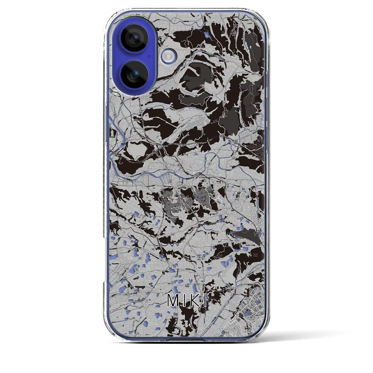 【三木(兵庫県)】地図柄iPhoneケース(クリアタイプ)