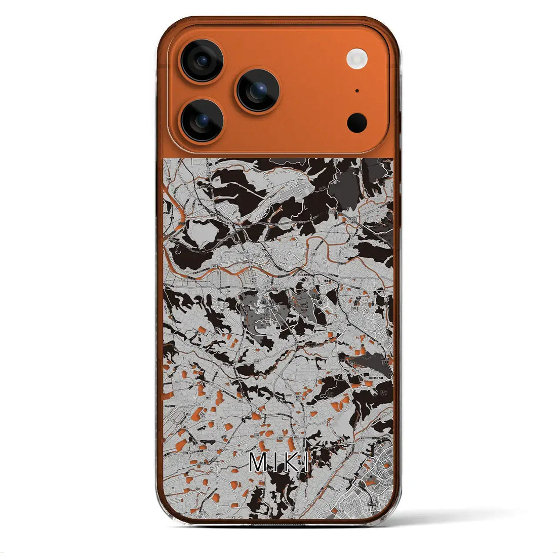 【三木(兵庫県)】地図柄iPhoneケース(クリアタイプ)