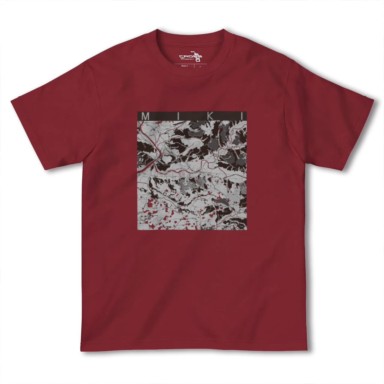 【三木(兵庫県)】地図柄ヘビーウェイトTシャツ