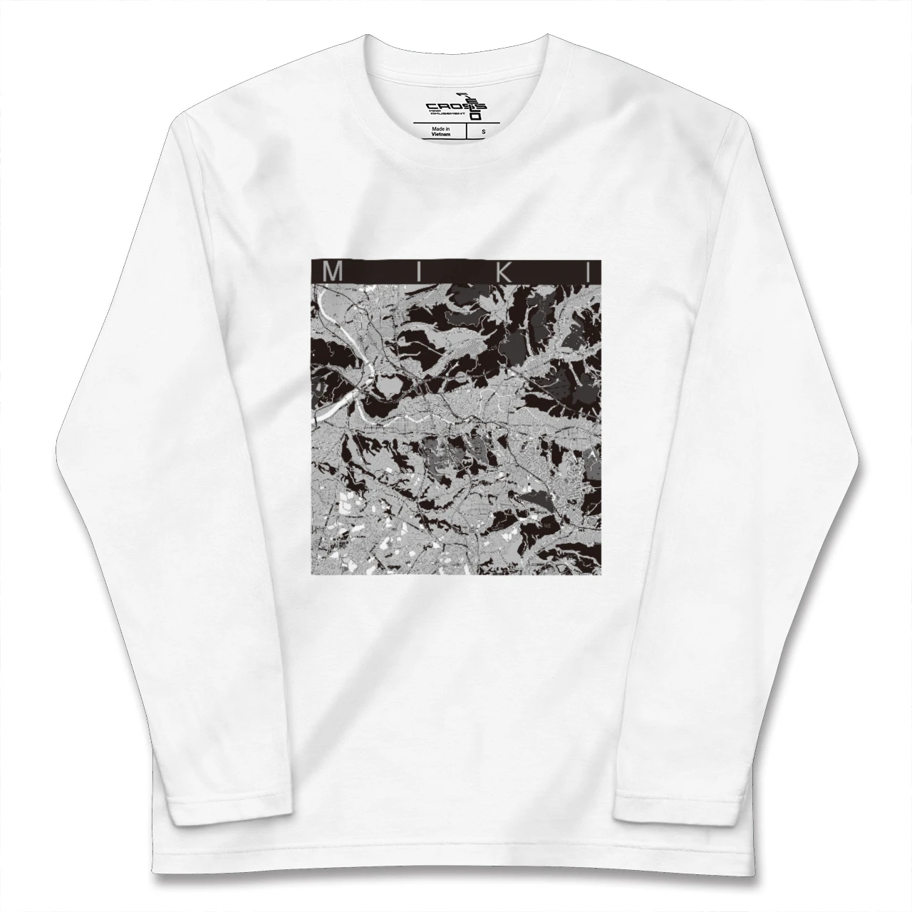 【三木(兵庫県)】地図柄ロングスリーブTシャツ