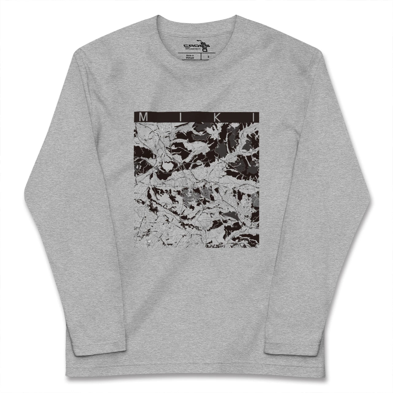 【三木(兵庫県)】地図柄ロングスリーブTシャツ